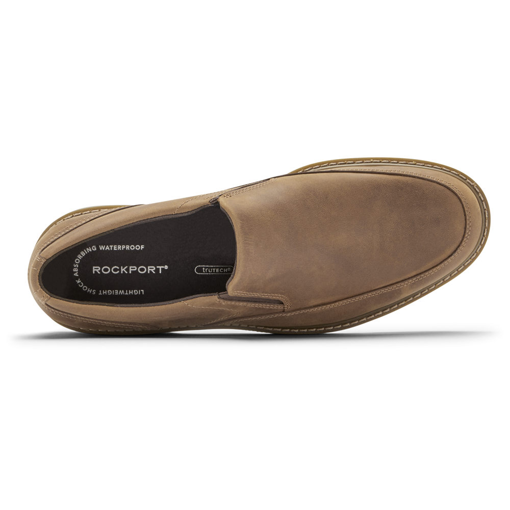 Slip-Ons Rockport Hombre Mexico - Charlee Waterproof Kaki - KICOW4890